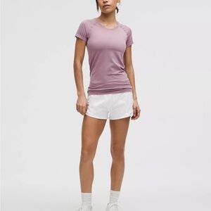 Lululemon Athletica Women's White Hotty Hot High Rise Lined Shorts 2.5”